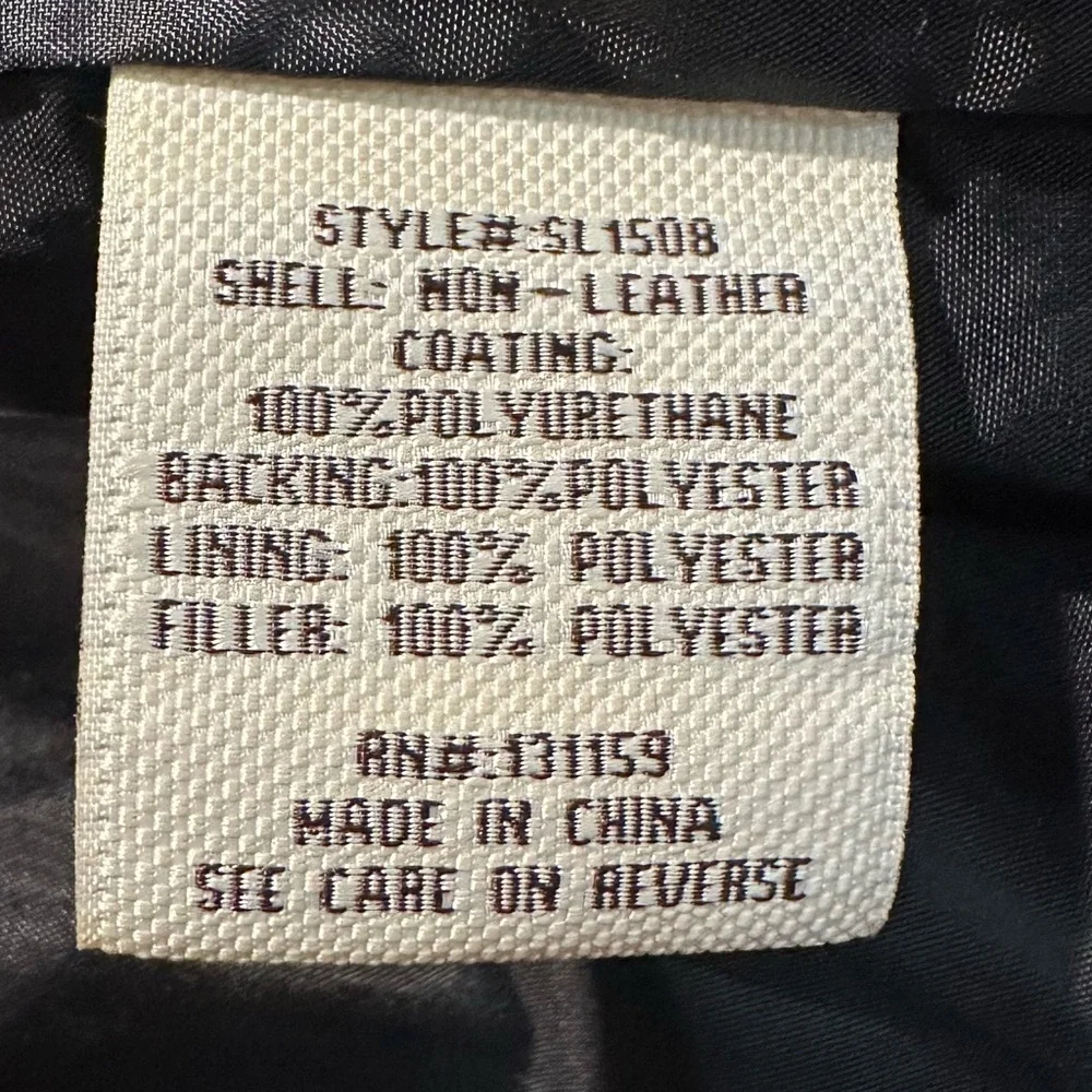 Sebby Collection Black Vegan Non Leather Puffer Bomber‎ Jacket